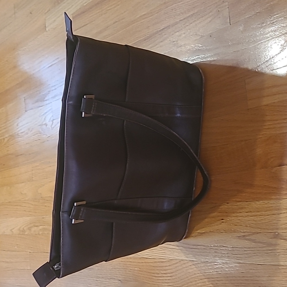 Piel genuine leather laptop bag - Brown